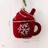 Velvet Christmas Ornaments, Red Assorted Festive Designs, Holiday Tree Decorations