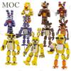 Horror Game Characters MOC Building Blocks Creative Midnight Bear Action Figures Decoration Models Bricks Assembly Toys For Kids
