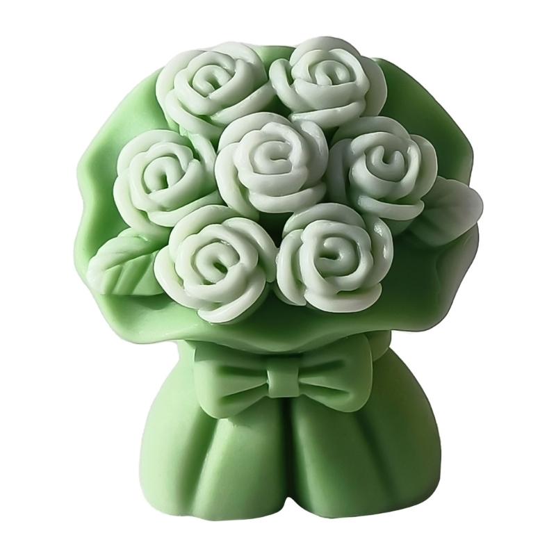 3D Rosenstrauß Kerzenform Silikonform zum Basteln von Aromatherapiekerzen Valentinstagsgeschenk Bastelbedarf
