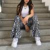 Zebra Print Wide Leg Pants Y2K Trousers Sexy High Waist Women Fashion Casual Female Trousers Streetwear