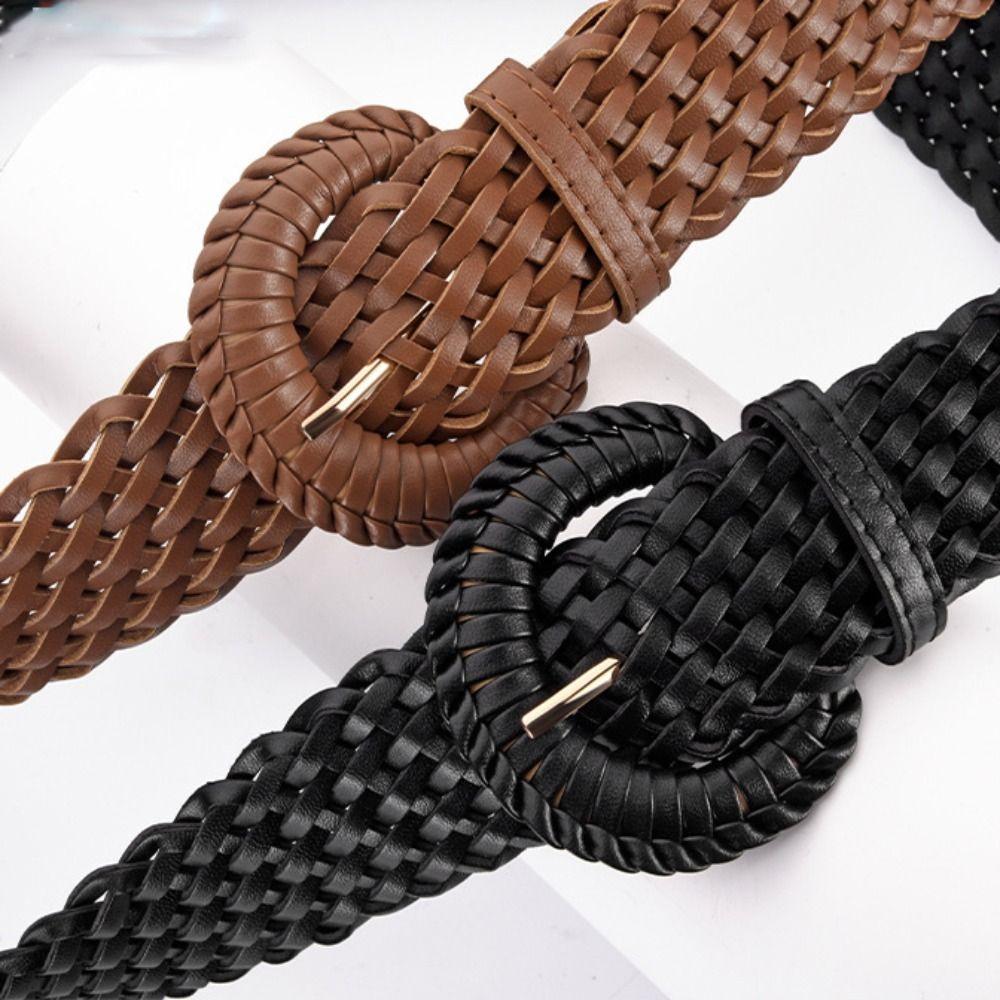 Woven Weave Belt Round Bohemian Style Waistband Fashion Retro Belt Women