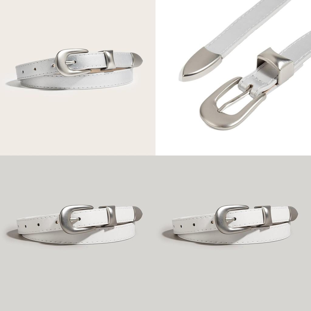 Classic Faux Leather Waist Belt For Women With Silver Alloy Buckle For Everyday Style