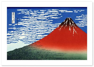 Katsushika Hokusai Views of Mount Clear Fine Winds A3 Size In Japanese Painting Painting Art Wallpaper Poster "Thirty-six Fuji Skies, (Ukiyo-e)"