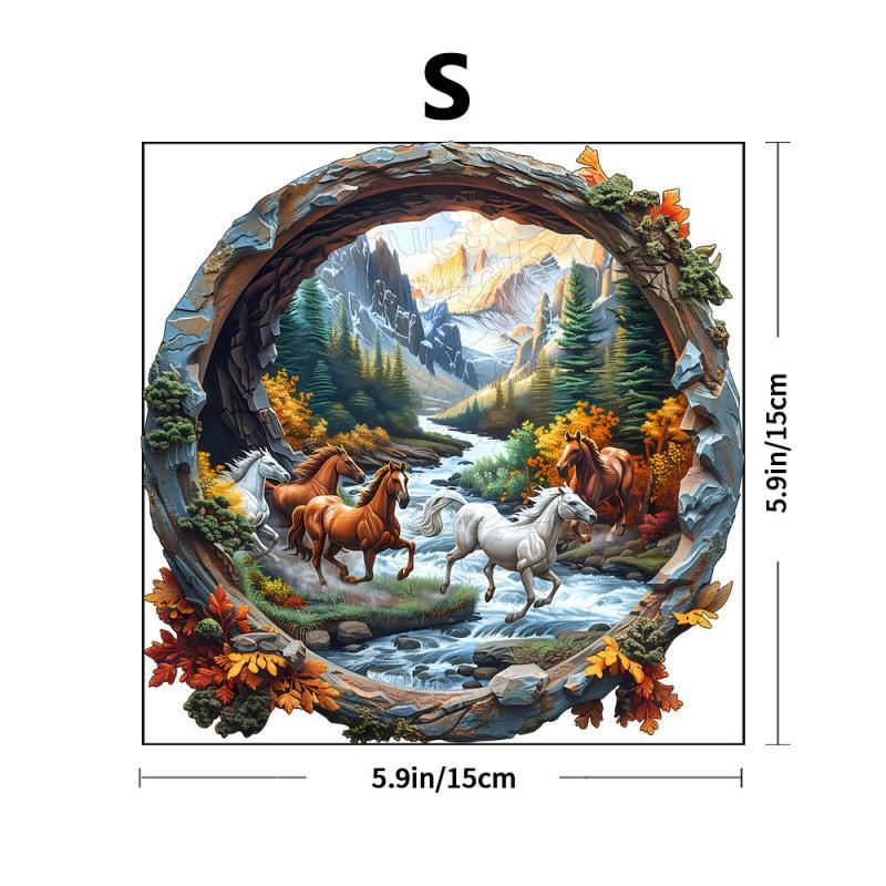 Castle On A Shell Wooden Puzzle Irregular Animal Shape Pieces Flat Wooden Puzzle