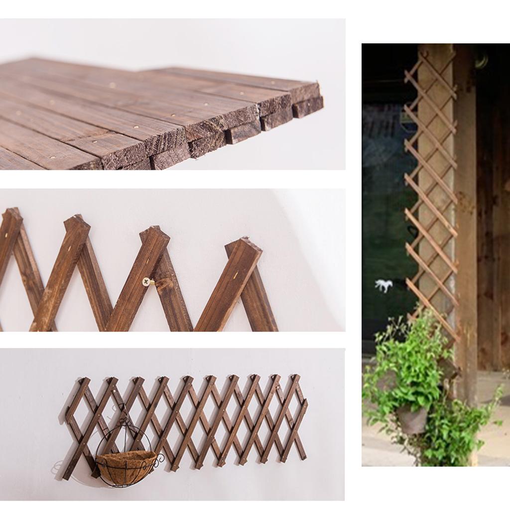 Wooden Lattice Wall 2Pack-Expandable Plant Garden Trellis for Climbing Plants Outdoor Air Plant Vertical Rack Wall Decor for Roo