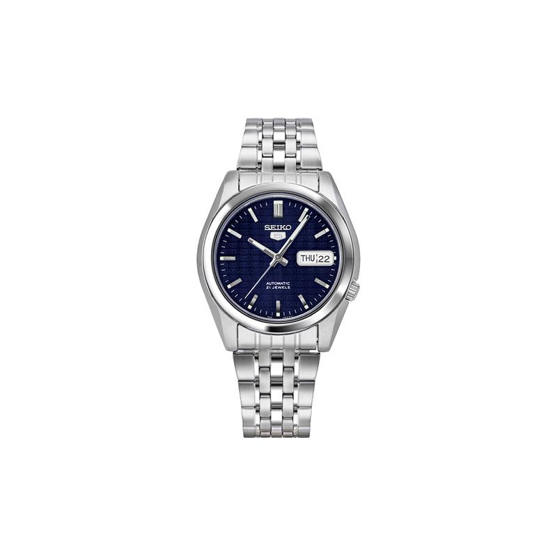 SEIKO SEIKO5 series mechanical movement Steel Strap men s watch blue dial SNK357K1 синий