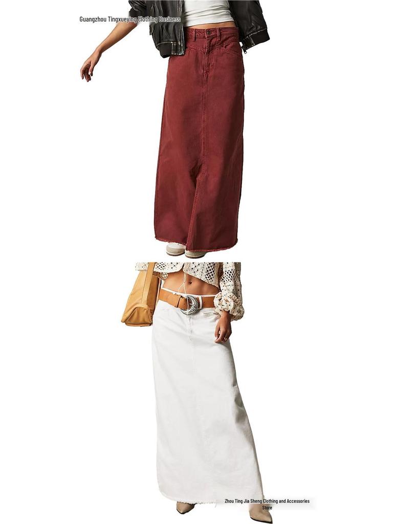 Summer Women's Loose Straight Casual Denim Skirt