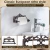 Toilettenpapierhalter Metall Wandmontiert Taschentuchhalter Europäisches Vintage Design Toilettenpapierhalter für Badezimmerdekoration