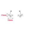Real 925 Silver Flower Bead Screw Plant Stud Earrings For Women Classic Fine Jewelry Light Accessories