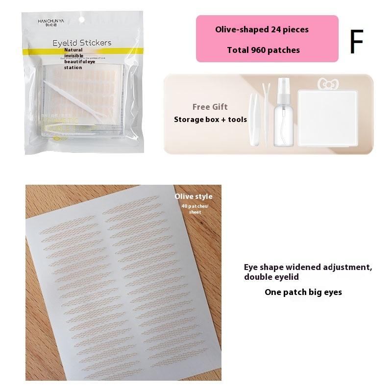 144-960Pcs Adjustable Double Eyelid Tape Lace Mesh Breathable Beauty Eye Patch Transparent Netting Subtle Adjustment