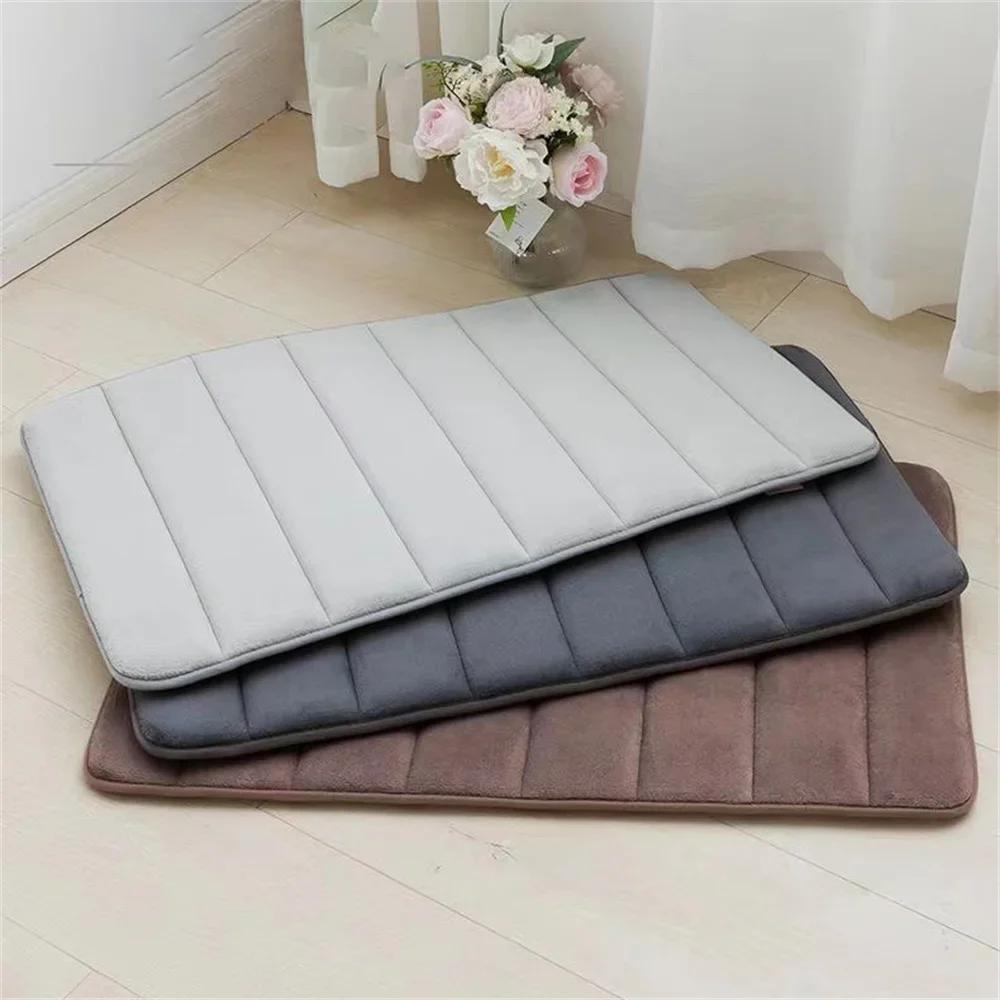 Super Absorbent Bath Mat Non Slip Rugs Soft Memory Foam Floor Mat Floor Shower Rug Home Decor Bathroom Toilet Carpets