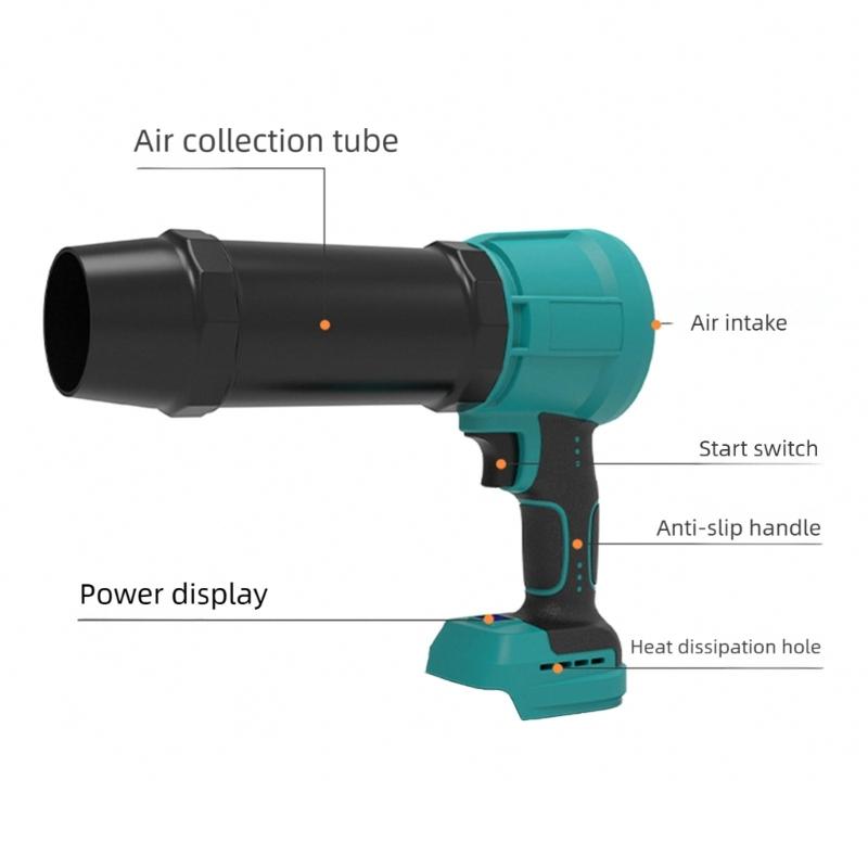 High Speed 600000RPM Cordless Leaf Blower 30Min Runtime 700G Thrust Power For Wet Leaves