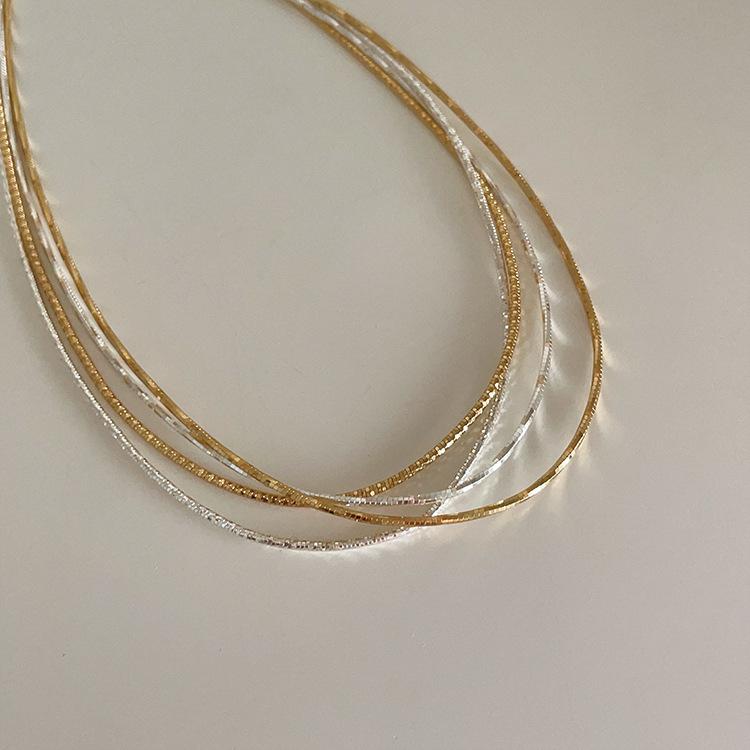 Sparkling Metal Collar Female Korean Niche Personality Simple Versatile Temperament Fashion Collarbone Chain