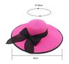 Sun Protection Straw Hats Summer Women Wide Brim Straw Panama Roll Up Hats Belt Buckle Fedora Beach Sun Hats