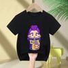 Movie Crew Neck Cartoon Girls Boys Tee Kids Girls Parent-Child T-shirt  Fashion Casual Tops Casual Baby Clothes