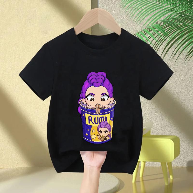 Movie Crew Neck Cartoon Girls Boys Tee Kids Girls Parent-Child T-shirt Fashion Casual Tops Casual Baby Clothes