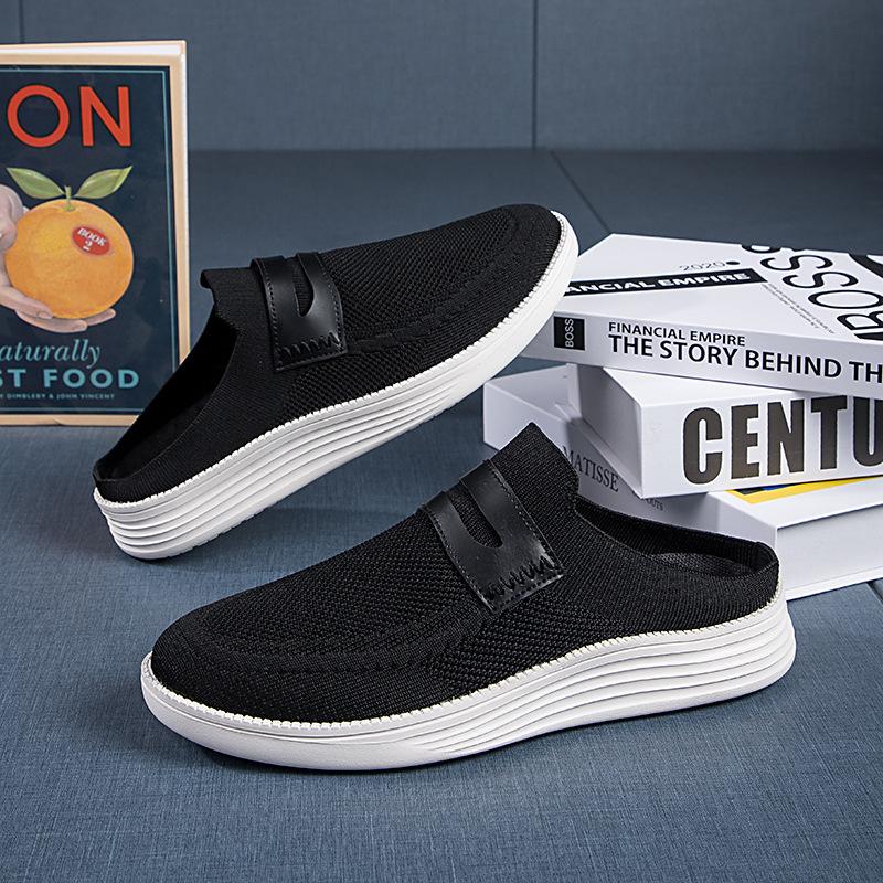 Large size cold sticky slippers MD sole casual men's and women's fashion mesh lightweight sports shoes one pedal lazy shoes