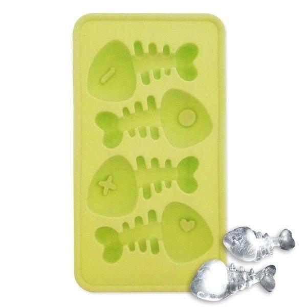 Formă de ciocolată și tavă pentru cuburi de gheață din os de pește din silicon albastru