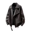 Podzim Zima Pánský Korejský Kabát na Zip Pu Pánská Biker Pu Kožená Bunda Pánský Motocyklový Kabát z Umělé Kůže Pár Trendy Bundy