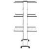 3 Tier Clothes Drying Rack with Wheels Silver 60 X 70 X 129 Cm