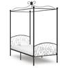 Black Canopy Bed VIDAXL 100 X 200 Cm - Metal - Exquisite Design - Suitable for Canopy and Mosquito Net