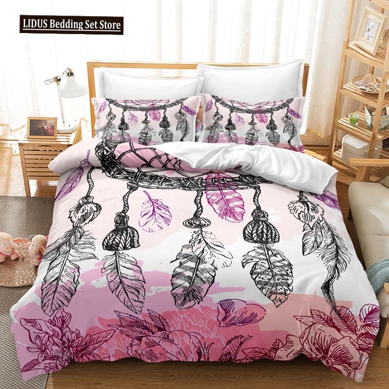 Traumfänger Bettbezug Set King Queen Größe Tribal Exotisch Floral Böhmischer Stil Polyester Bettwäsche Set Für Kinder Mädchen Junge Jugendliche