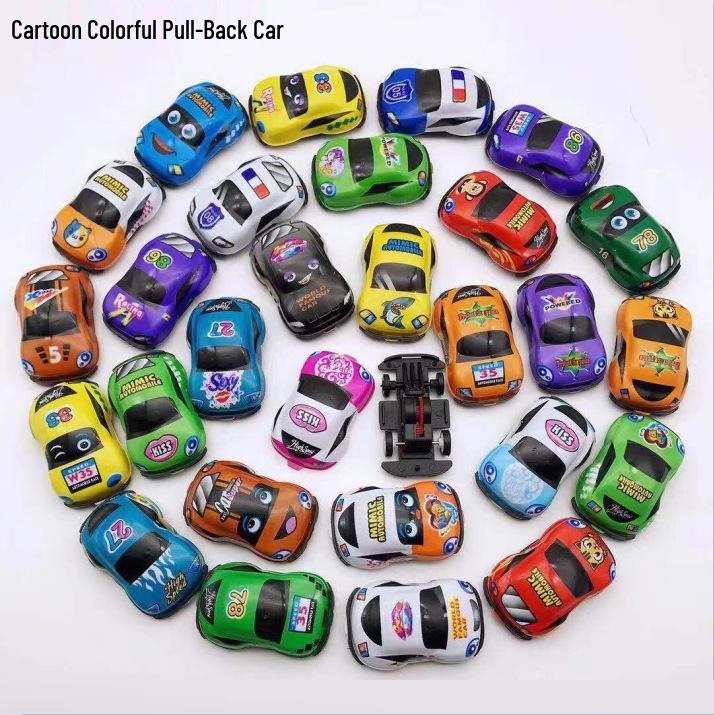 Cartoon Pull-Back Inertial Mini Car Toy for Kids