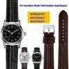 For Hamilton Genuine Leather WatchBand Khaki H7060573 Cowhide Bracelet Crocodile Skin Texture Strap 20mm 22mm Men's Black Brown