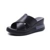Summer New Wedge Heel Sandals Women's High Heel Open-toed Platform Muffin Cross One-button Sandals