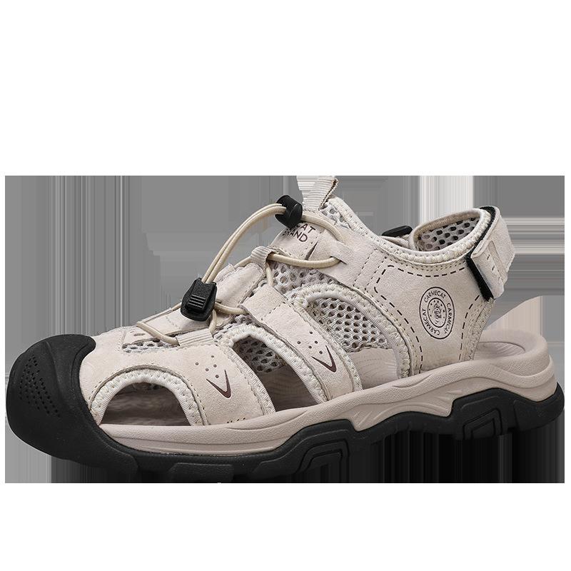 

2025 summer foreign trade export sandals outdoor beach shoes 38-46 men s shoes sandals elastic band bag head men 38 песочный