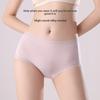 Plus Size Women's Summer Lace Cotton Antibacterial Crotch with High Waist Triangle Briefs