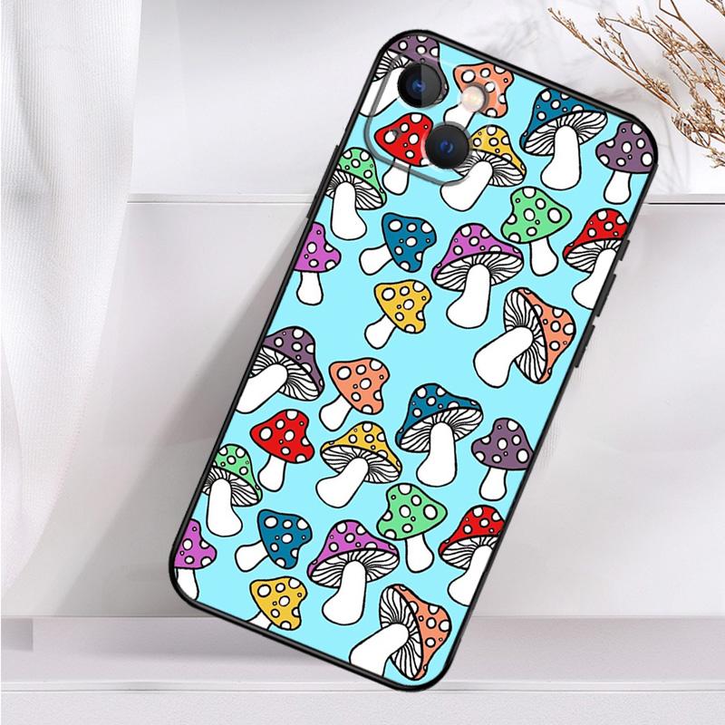Psychedelic Mushrooms Florals Shockproof Case For iPhone 17 15 16 Pro Max 11 14 Plus 12 13 Mini 16e 17 Air Phone Cover