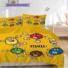 MMs Colorful Characters Shine Bright Bedding(1 * duvet cover + 2 * pillowcase, without core) Christmas birthday gift Duvet cover and pillowcase