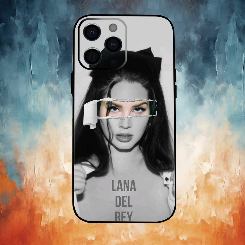 Aktorka Piosenkarka Lana Del R-Rey Etui na Telefon Dla iPhone 17,16,15,14,13,12,11 Plus,Pro Max,Miękki Silikon Czarna Pokrywa