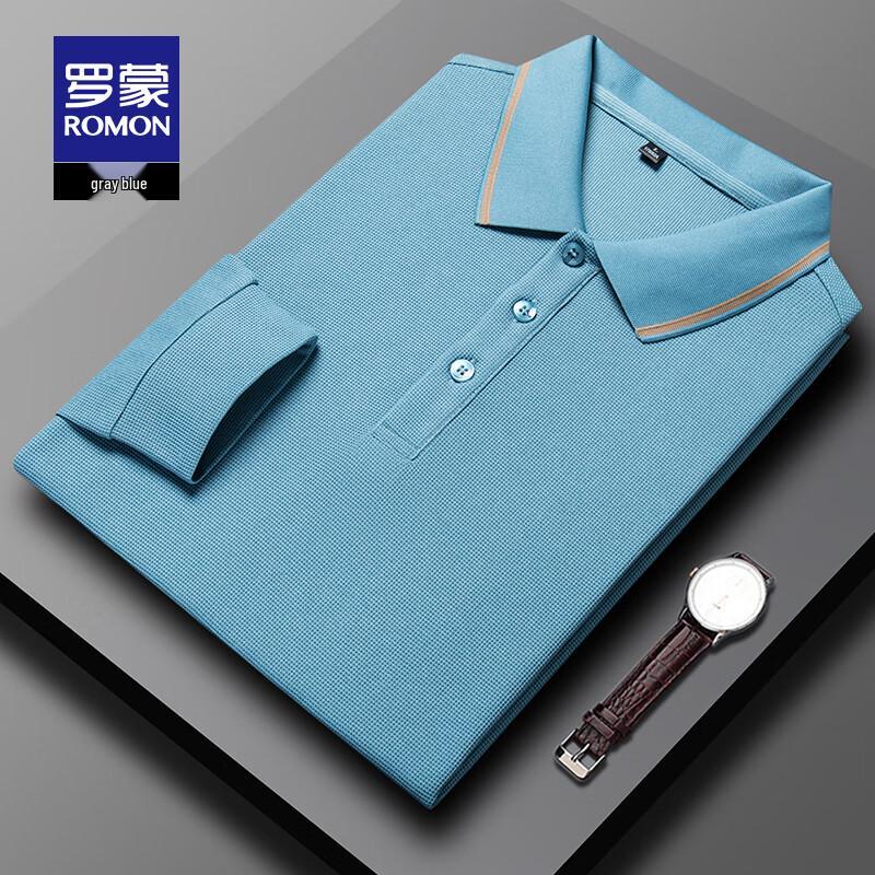 Romons Men s Business Long Sleeve Polo Shirt 180