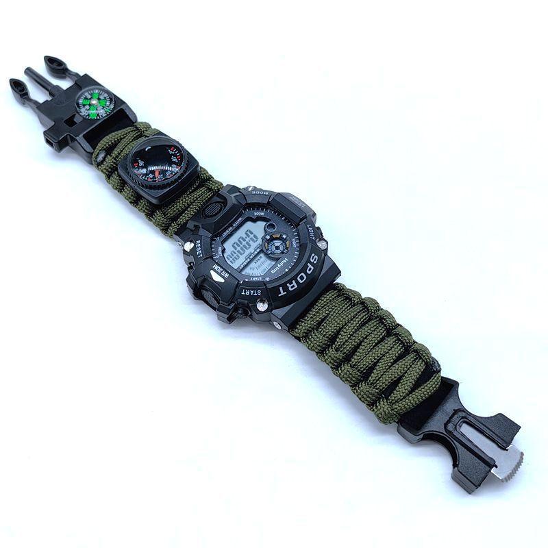 Brangdy Venkovské Multifunkční Paracord Hodinky