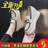 Thick Heel Single Shoes Women's Summer 2025 New Autumn Thick Heel Square Head Wedge Heel Deep Mouth Versatile Women's Shoes British Small Leathe