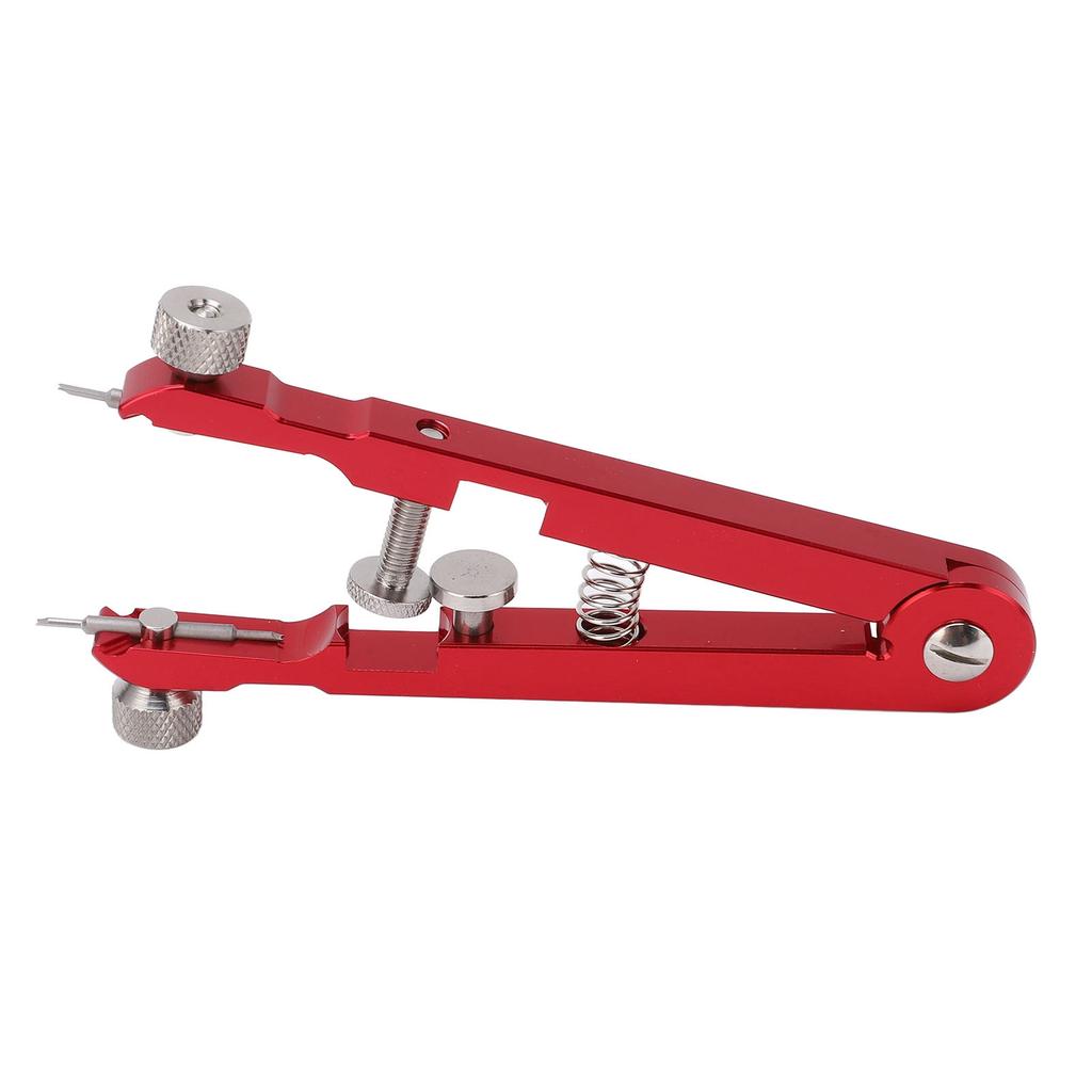 Watch Spring Bar Pliers with Tip Pins Aluminum Alloy V Shape Watch Wrist Band Removal Tool Red