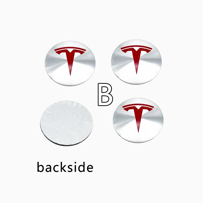 Autosticker 2025 Heet 4 stuks 56/65mm Tesla Naafkap Middenkap Logo Hoge Kwaliteit Sticker voor Tesla Model 3 Y S X Gepersonaliseerde Auto St