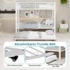 Letto a castello: Dimensioni inferiori in metallo 90*190 cm, scaletta e ringhiere. Convertito in due letti singoli. Non include materassi a molle. Classico nero.