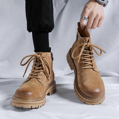 Moda 2025 Nuovi Stivali da Lavoro per Uomo Stivali da Uomo Britannici di Alta Gamma Scarpe di Lusso di Designer Moda Uomo Stivali da Motociclista Botas Para Hombre