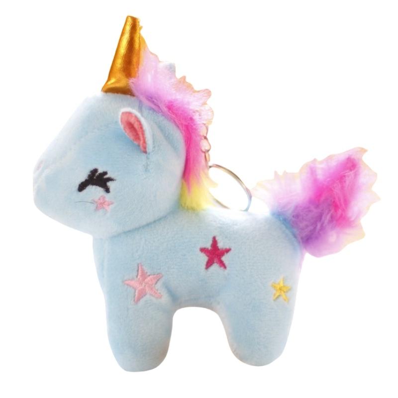 Adorable Rainbow Unicorn Plush Keychain Wholesale Pony Doll Pendant For Girls' Backpacks