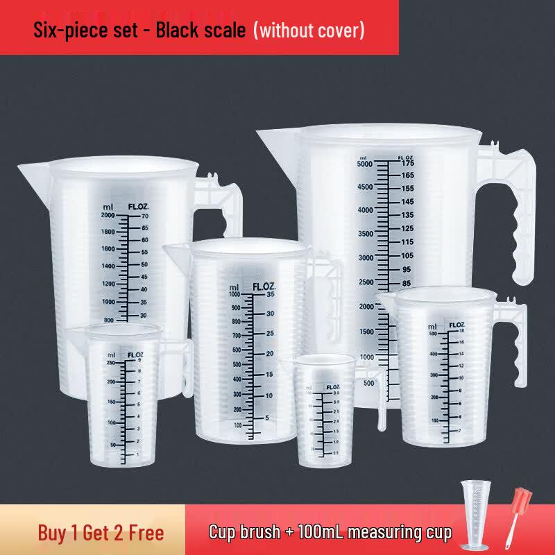ZISIZ Food Grade Plastic Measuring Cup with Scale