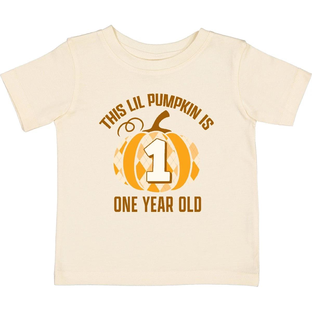 Inktastic This Lil Pumpkin Is One Baby T-Shirt Year Old First Birthdays Present 140