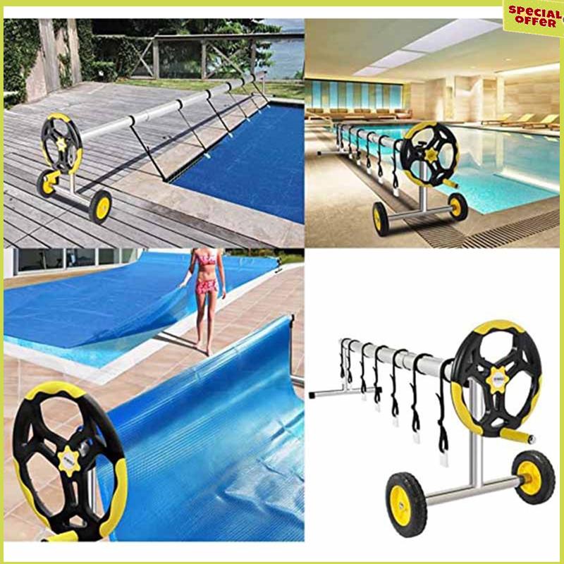 A34R Pool Ruler Solar Cover Reel Attachment Kit Pool Cover Tightening Straps For Inground Swimming Pools (as the picture,NONE)