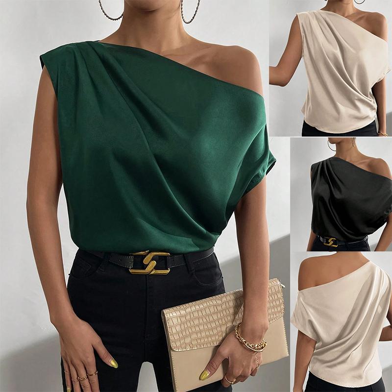 

Новинка 2024 года, летняя однотонная женская однотонная футболка с коротким рукавом и боковым вырезом на плечах, свободная модная дышащая легкая тонкая рабочая футболка с короткими рукавами S чёрный