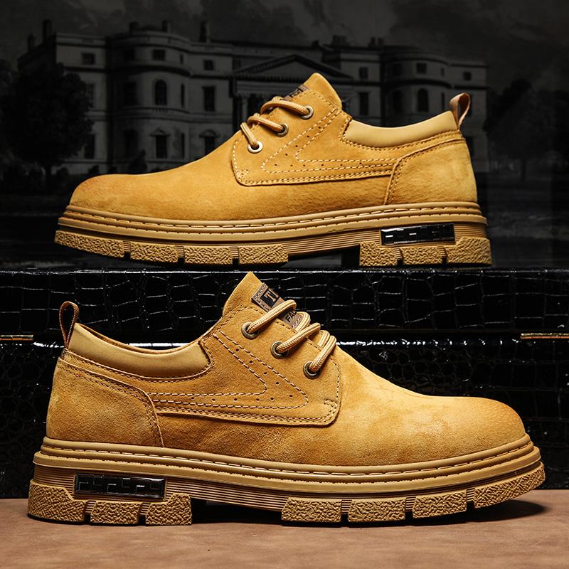 New men's trendy outdoor shoes  Trendy men's gentlemanly leisure Fashion Comfortable Thick soled high-quality Retro Leisure