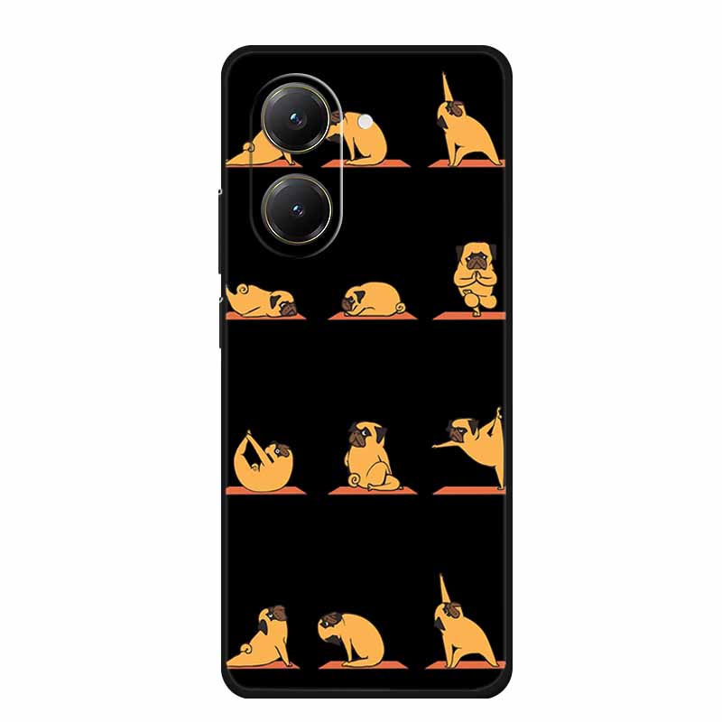 Black Silicone Case For Xiaomi Poco X7 Pro M7 4G Plus Case Cartoon Soft TPU Back Cover For Poco C71 Redmi A5 4G Phone Case C 71