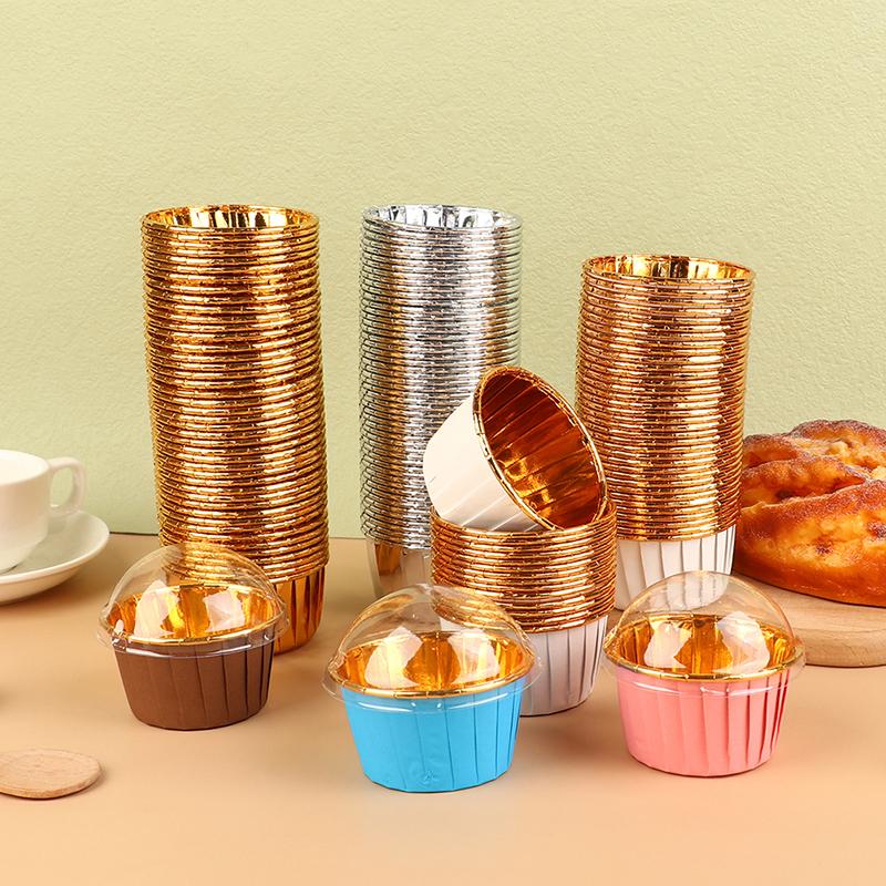 10 szt./zestaw Foremka do babeczek Foremka do pieczenia z pokrywkami Rolowane usta Papierowe foremki do muffinów