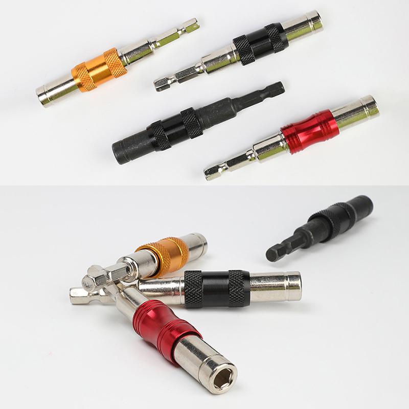 1/4 Inch Hex Magnetic Screw Drill Tip Quick Change Locking Bit Holder Drill Screw Tool Drive Guide Drill Bit Extension Rod